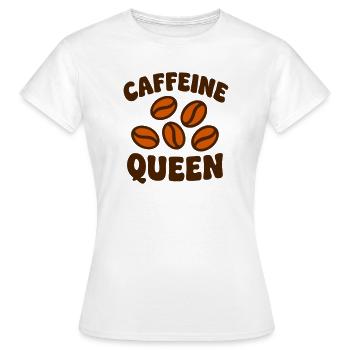 Caffeine Queen Beans Logo - T-shirt Femme - blanc - Devant - AI Model Female 172 dark (172cm)