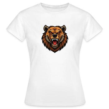 Ours en colère - T-shirt Femme - blanc - Devant - AI Model Female 172 dark (172cm)