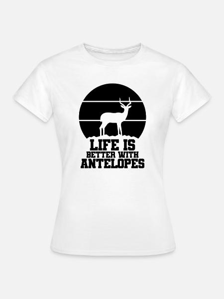 Antilope Humor Spruch - Frauen T-Shirt - Weiß