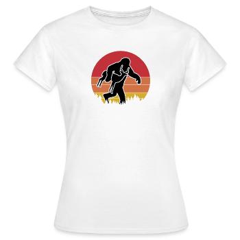 Humour vintage de l’antilope de Bigfoot - T-shirt Femme - blanc - Devant - AI Model Female 172 dark (172cm)