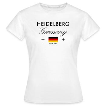 Heidelberg Germany Coordinates Travel Souvenir - Women's T-Shirt - white - Front - AI Model Female 172 dark (172cm)