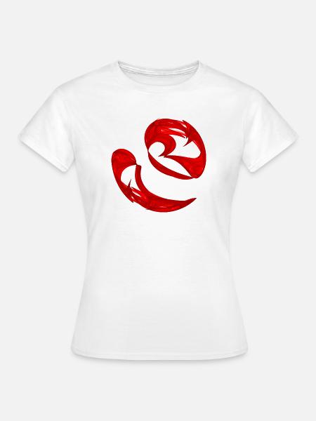 Roter Wirbel - Frauen T-Shirt - Weiß