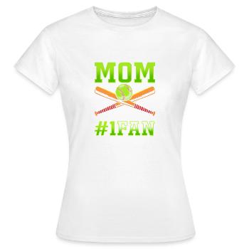Maman du softball - T-shirt Femme - blanc - Devant - AI Model Female 172 dark (172cm)