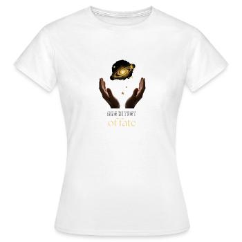 Architect of Fate Motivational Galaxy Design - Women's T-Shirt - white - Front - AI Model Female 172 dark (172cm)
