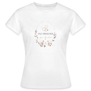 Infirmière Qui Déchire - Métier Passion - T-shirt Femme - blanc - Devant - AI Model Female 172 dark (172cm)