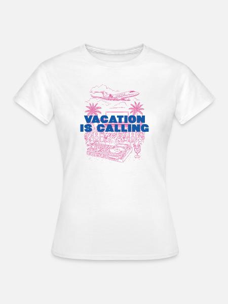 Vacation is calling - Frauen T-Shirt - Weiß