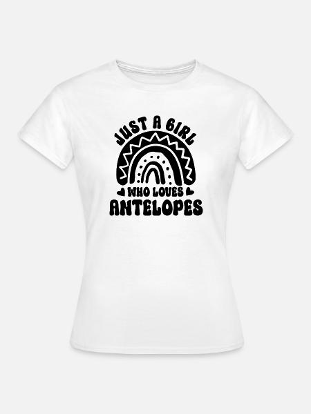 Antilope Retro Regenbogen - Frauen T-Shirt - Weiß