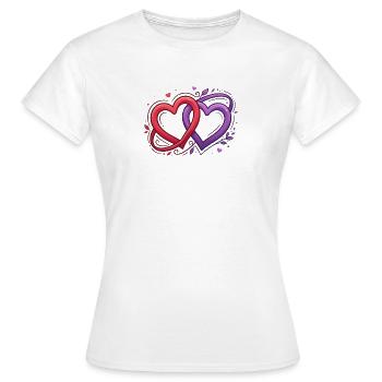 Intricate heart duets - Women's T-Shirt - white - Front - AI Model Female 172 dark (172cm)