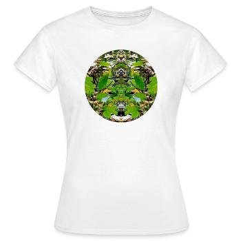 Nature Mandala Foliage - Women's T-Shirt - white - Front - AI Model Female 172 dark (172cm)