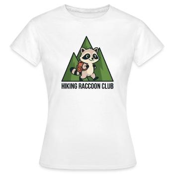 Raton laveur errant dans la forêt - T-shirt Femme - blanc - Devant - AI Model Female 172 dark (172cm)