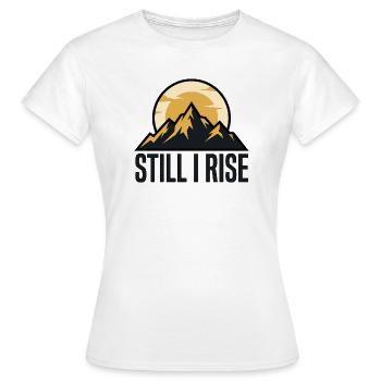 Silhouettes de montagne au lever du soleil - T-shirt Femme - blanc - Devant - AI Model Female 172 dark (172cm)