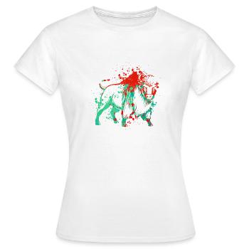 Art éclaboussuré de bison - T-shirt Femme - blanc - Devant - AI Model Female 172 dark (172cm)