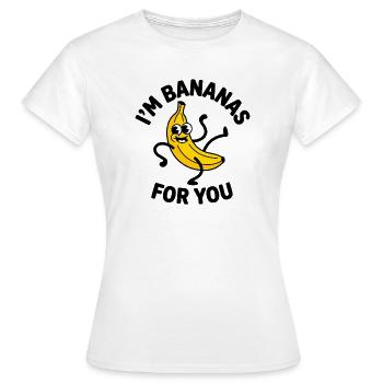 I Am Banana – Pour toi – Dessin animé - T-shirt Femme - blanc - Devant - AI Model Female 172 dark (172cm)