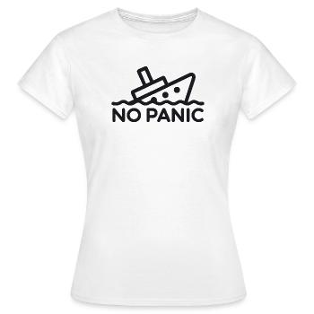 No Panic - Women's T-Shirt - white - Front - AI Model Female 172 dark (172cm)