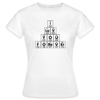 Chemistry Lovers Periodic Table - Women's T-Shirt - white - Front - AI Model Female 172 dark (172cm)