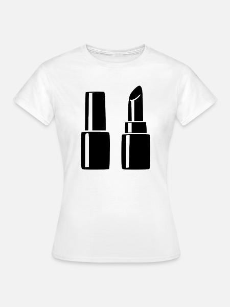 Nagellack Lippenstift Kosmetik Geschenk Kosmetiker - Frauen T-Shirt - Weiß