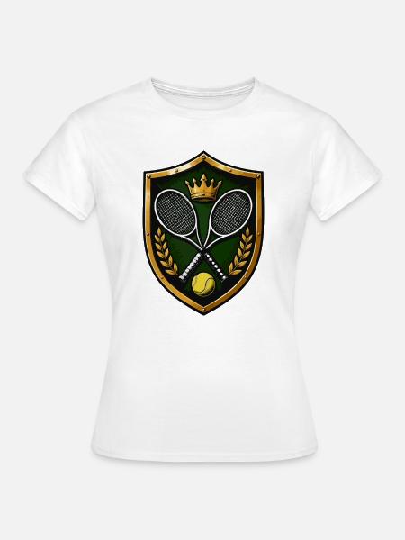 Tennis Wappen - Frauen T-Shirt - Weiß
