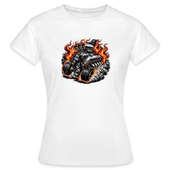 Flame Motor Power Monster - Women's T-Shirt - white - Front - AI Model Female 172 dark (172cm)