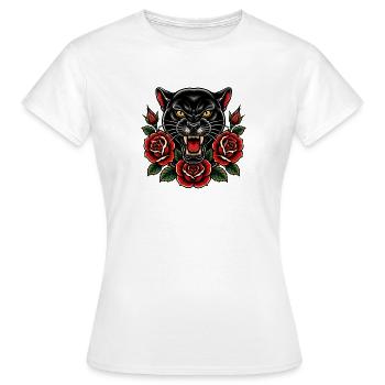 Rosaire des Panthères Noires - T-shirt Femme - blanc - Devant - AI Model Female 172 dark (172cm)
