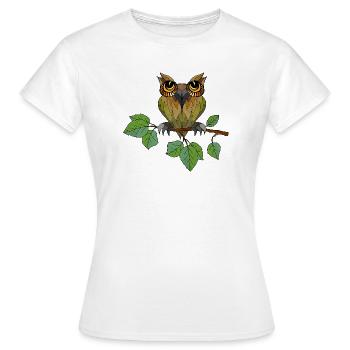 Oiseau-hibou - T-shirt Femme - blanc - Devant - AI Model Female 172 dark (172cm)