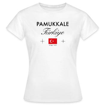 Pamukkale Turquie coordonne le souvenir de voyage - T-shirt Femme - blanc - Devant - AI Model Female 172 dark (172cm)