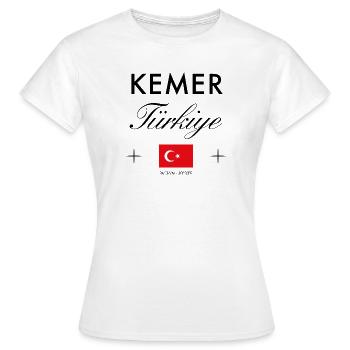 Kemer Turkey Coordinates Travel Souvenir - Women's T-Shirt - white - Front - AI Model Female 172 dark (172cm)