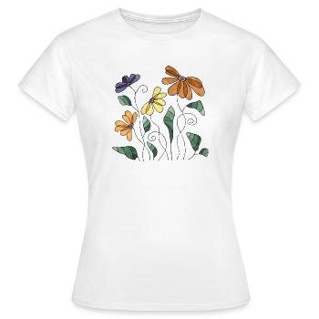 Fleur - T-shirt Femme - blanc - Devant - AI Model Female 172 dark (172cm)