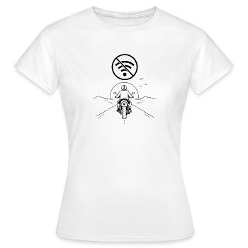 Liberté sur deux roues - T-shirt Femme - blanc - Devant - AI Model Female 172 dark (172cm)