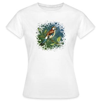 Oiseau coloré - T-shirt Femme - blanc - Devant - AI Model Female 172 dark (172cm)