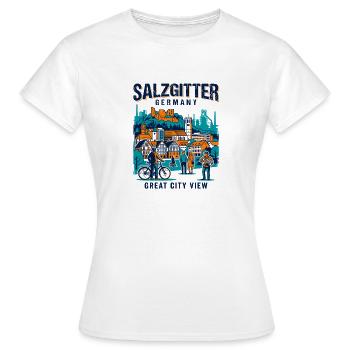 Salzgitter, Allemagne, Grande vue urbaine - T-shirt Femme - blanc - Devant - AI Model Female 172 dark (172cm)