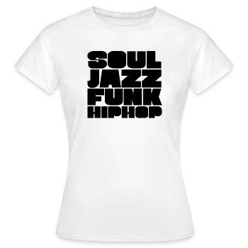 Soul Jazz Funk HipHop - Women's T-Shirt - white - Front - AI Model Female 172 dark (172cm)