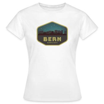 Nuit du badge de la skyline de Berne en Suisse - T-shirt Femme - blanc - Devant - AI Model Female 172 dark (172cm)
