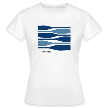 Endorphins – paddling with a good feeling - Women's T-Shirt - white - Front - AI Model Female 172 dark (172cm)