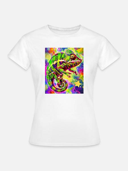 Chamäleon - Frauen T-Shirt - Weiß