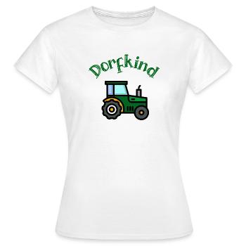 Enfant du village Tracteur Fermier Vie à la campagne Tracteur - T-shirt Femme - blanc - Devant - AI Model Female 172 dark (172cm)