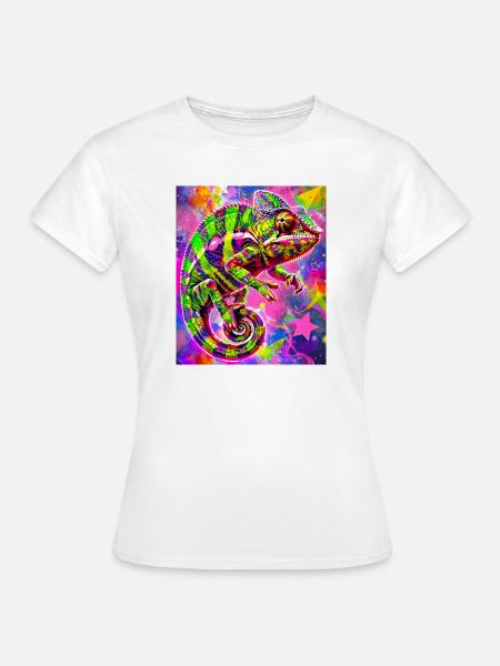 Chamäleon - Frauen T-Shirt - Weiß