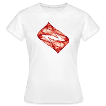 Piste dynamique - Rouge - Art du Chaos - T-shirt Femme - blanc - Devant - AI Model Female 172 dark (172cm)
