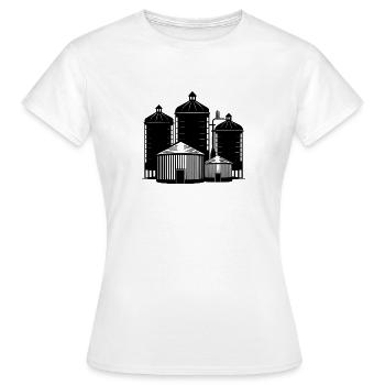 Bacs à grains - T-shirt Femme - blanc - Devant - AI Model Female 172 dark (172cm)