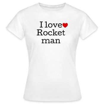 J’adore la typographie de la musique rock - T-shirt Femme - blanc - Devant - AI Model Female 172 dark (172cm)