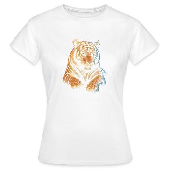 tigre - T-shirt Femme - blanc - Devant - AI Model Female 172 dark (172cm)