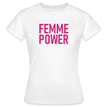 femme Pouvoir - Femme - Femmes - Pouvoir des Femmes - Femmes - T-shirt Femme - blanc - Devant - AI Model Female 172 dark (172cm)