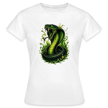 Serpent Flamme Cobra Néon - T-shirt Femme - blanc - Devant - AI Model Female 172 dark (172cm)