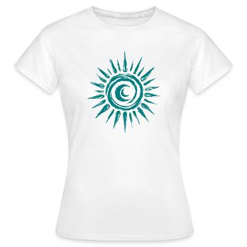 Soleil Lune - T-shirt Femme - blanc - Devant - AI Model Female 172 dark (172cm)