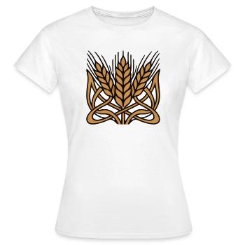 Graphique de grains de grain de blé - T-shirt Femme - blanc - Devant - AI Model Female 172 dark (172cm)