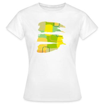 Casual Art - Abstract Color Shape Design - Women's T-Shirt - white - Front - AI Model Female 172 dark (172cm)