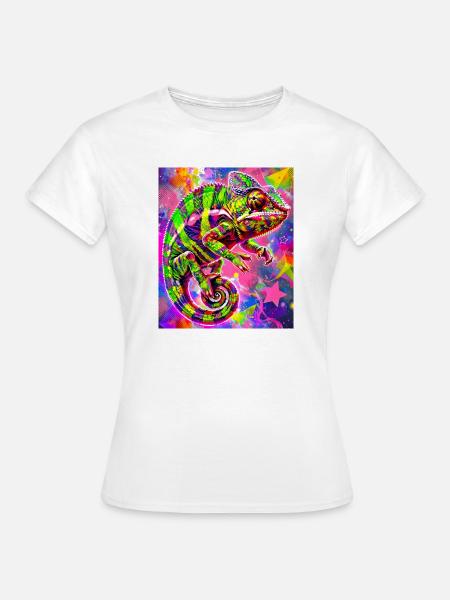Chamäleon - Frauen T-Shirt - Weiß