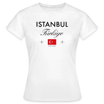 Istanbul Turquie Coordonnées Souvenir de voyage - T-shirt Femme - blanc - Devant - AI Model Female 172 dark (172cm)