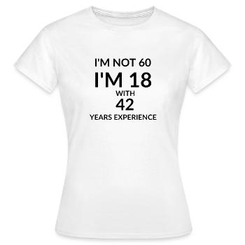 60 Anniversaire - T-shirt Femme - blanc - Devant - AI Model Female 172 dark (172cm)