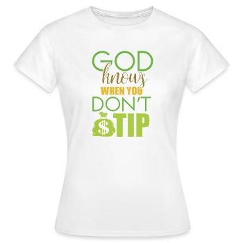 waiter bartender bartender bartender barchef - Women's T-Shirt - white - Front - AI Model Female 172 dark (172cm)