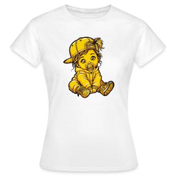 Fille Mädchen Bébé - T-shirt Femme - blanc - Devant - AI Model Female 172 dark (172cm)